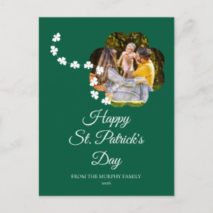 Cartes Pour Fêtes Annuelles Photo de la Saint-Patrick trèfle chanceux minimali