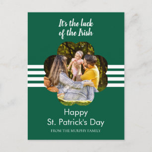 Cartes Pour Fêtes Annuelles Photo de la Saint-Patrick trèfle chanceux minimali