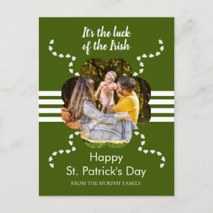 Cartes Pour Fêtes Annuelles Photo de la Saint-Patrick trèfle chanceux minimali