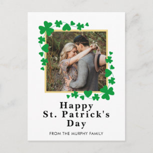Cartes Pour Fêtes Annuelles Photo de la Saint-Patrick trèfle chanceux minimali
