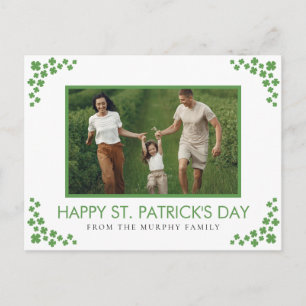 Cartes Pour Fêtes Annuelles Photo de la Saint-Patrick trèfle chanceux minimali