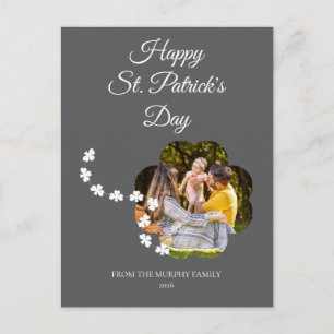 Cartes Pour Fêtes Annuelles Photo de la Saint-Patrick trèfle chanceux minimali