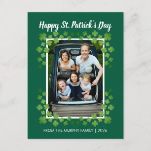 Cartes Pour Fêtes Annuelles Photo de la Saint-Patrick trèfle chanceux minimali
