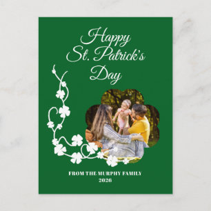 Cartes Pour Fêtes Annuelles Photo de la Saint-Patrick trèfle chanceux minimali