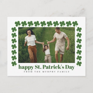 Cartes Pour Fêtes Annuelles Photo de la Saint-Patrick trèfle chanceux minimali