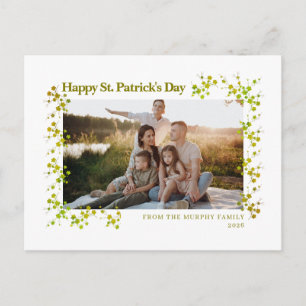 Cartes Pour Fêtes Annuelles Photo de la Saint-Patrick trèfle chanceux minimali