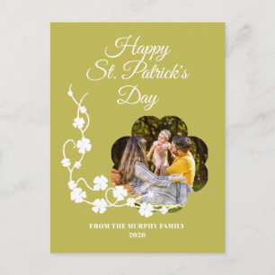 Cartes Pour Fêtes Annuelles Photo de la Saint-Patrick trèfle chanceux minimali