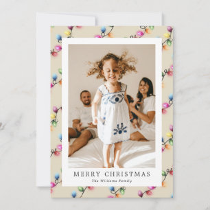 Cartes Pour Fêtes Annuelles Photo de lumières de Noël multicolores