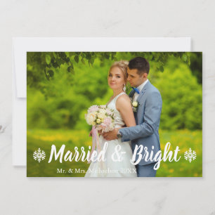 Cartes Pour Fêtes Annuelles Photo de Mariage marié et brillant