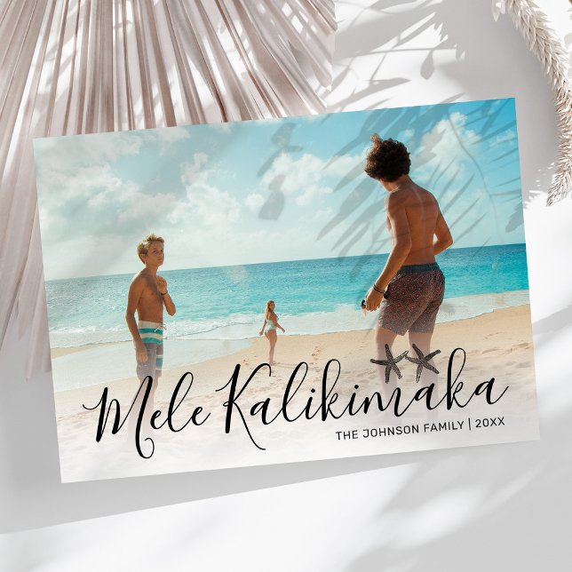Cartes Pour Fêtes Annuelles Photo de Mele Kalikimaka (Créateur téléchargé)