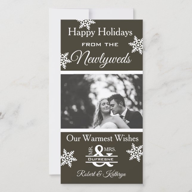 Cartes Pour Fêtes Annuelles Photo de Noël (Devant)