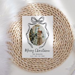 Cartes Pour Fêtes Annuelles Photo de Noël à la main branchée