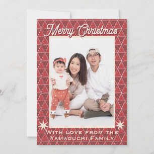 Cartes Pour Fêtes Annuelles Photo de Noël à motif Uroko japonais
