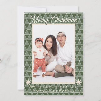 Cartes Pour Fêtes Annuelles Photo de Noël à motif Uroko japonais 