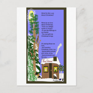 Cartes Pour Fêtes Annuelles Photo de Noël avec poème