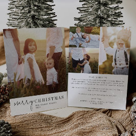 Cartes Pour Fêtes Annuelles Photo de Noël chic moderne année en revue