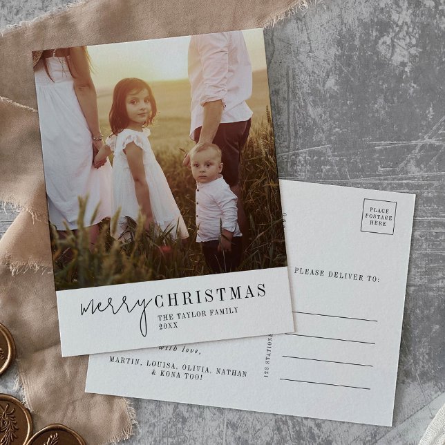 Cartes Pour Fêtes Annuelles Photo de Noël chic moderne année en revue (Créateur téléchargé)