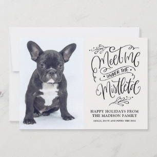 Cartes Pour Fêtes Annuelles Photo de Noël Citation de Noël Mistletoe
