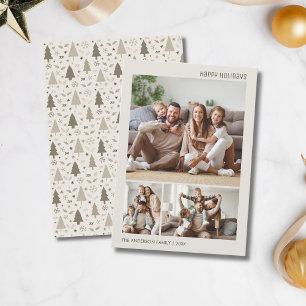 Cartes Pour Fêtes Annuelles Photo de Noël Collage Famille Neutre