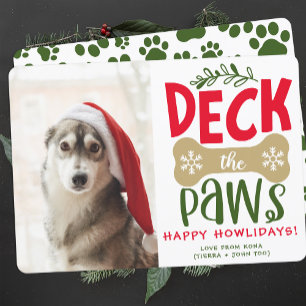Cartes Pour Fêtes Annuelles Photo de Noël de chien customisé sur mesure