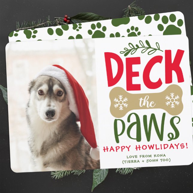 Cartes Pour Fêtes Annuelles Photo de Noël de chien customisé sur mesure (Créateur téléchargé)