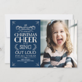 Cartes Pour Fêtes Annuelles Photo de Noël de Noël en bleu