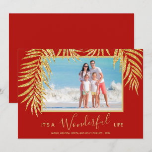 Cartes Pour Fêtes Annuelles Photo de Noël de Palm