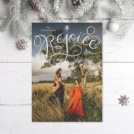 Cartes Pour Fêtes Annuelles Photo de Noël de Rejoice