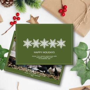 Cartes Pour Fêtes Annuelles Photo de Noël de Snowflakes