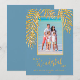 Cartes Pour Fêtes Annuelles Photo de Noël des Palmes tropicales