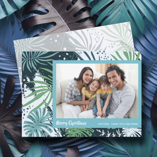 Cartes Pour Fêtes Annuelles Photo de Noël des Plantes tropicaux (Créateur téléchargé)