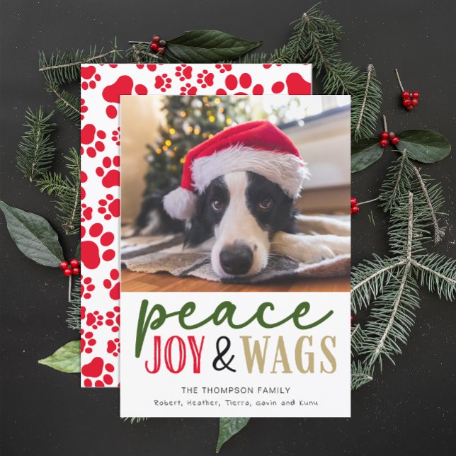 Cartes Pour Fêtes Annuelles Photo de Noël drôle d'amour de chien Personnalisé  (Créateur téléchargé)