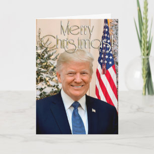 Cartes Pour Fêtes Annuelles Photo de Noël du président Donald Trump