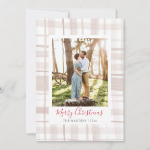 Cartes Pour Fêtes Annuelles Photo de Noël en flanelle cosy