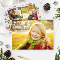 Photo de Noël fantaisiste avec Holly Joyeux Noël