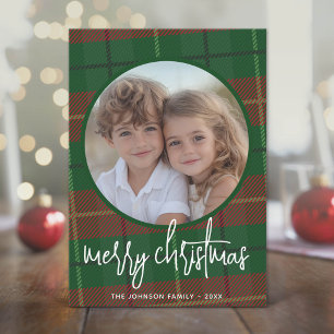 Cartes Pour Fêtes Annuelles Photo de Noël fantaisiste - Calligraphie et carrea