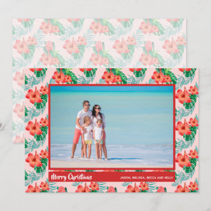 Cartes Pour Fêtes Annuelles Photo de Noël florale tropicale