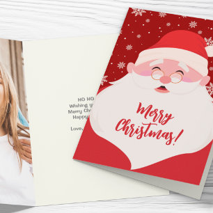 Cartes Pour Fêtes Annuelles Photo de Noël graphique de Cute Père Noël