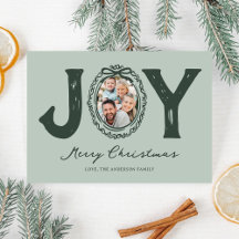 Photo de Noël Green Doodle Joie