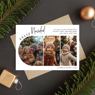 Cartes Pour Fêtes Annuelles Photo de Noël hispanique Feliz Navidad Arch