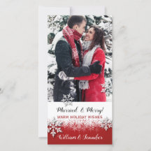 Photo de Noël juste mariée