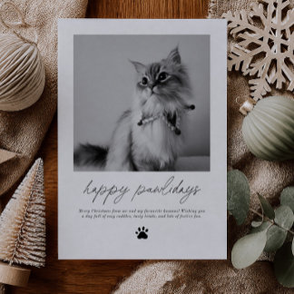 Cartes Pour Fêtes Annuelles Photo de Noël manuscrit de chat