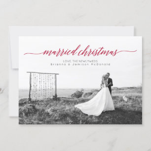 Cartes Pour Fêtes Annuelles Photo de Noël mariée