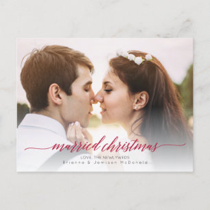 Cartes Pour Fêtes Annuelles Photo de Noël mariée