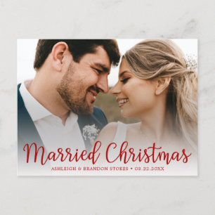 Cartes Pour Fêtes Annuelles Photo de Noël mariés