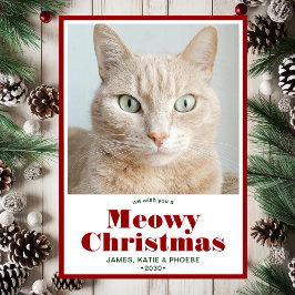 Cartes Pour Fêtes Annuelles Photo de Noël Meowy