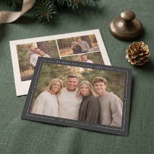 Cartes Pour Fêtes Annuelles Photo de Noël minimal chaud