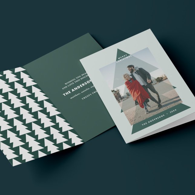 Cartes Pour Fêtes Annuelles Photo de Noël minimale (Créateur téléchargé)