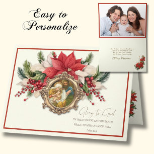 Cartes Pour Fêtes Annuelles Photo de Noël Nativité Jésus Mary Joseph
