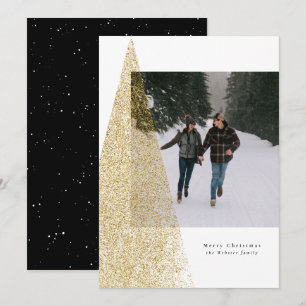 Cartes Pour Fêtes Annuelles Photo de Noël noir blanc